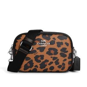 Coach Leopard Print Jamie Camera Bag 💼- Brown and Black
